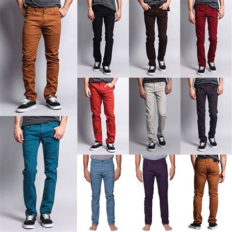 Victorious Mens Skinny Fit Jeans Stretch Colored Pants Dl937 Free Ship Ebay