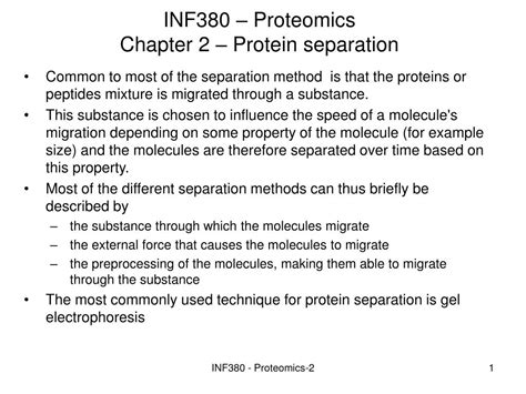 Ppt Inf Proteomics Chapter Protein Separation Powerpoint