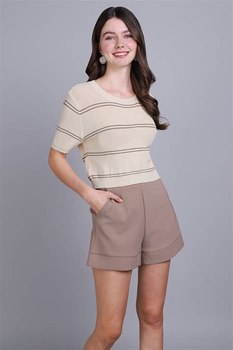 Sandra Top In Cream Stripes Lilypirates