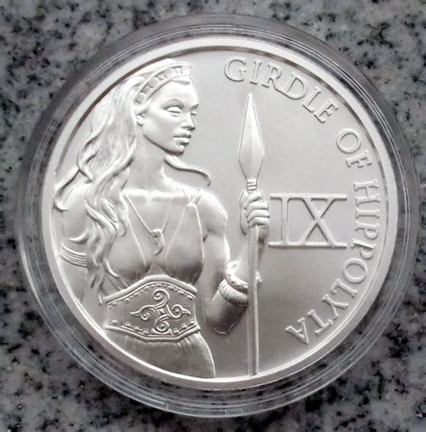 Hercules Ninth Labour Girdle Of Hippolyta 1 Oz Silver Round Capsule