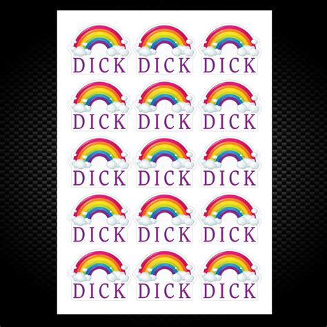 Rainbow Swearing Sticker Pack Rude Stickers Slightly Disturbed