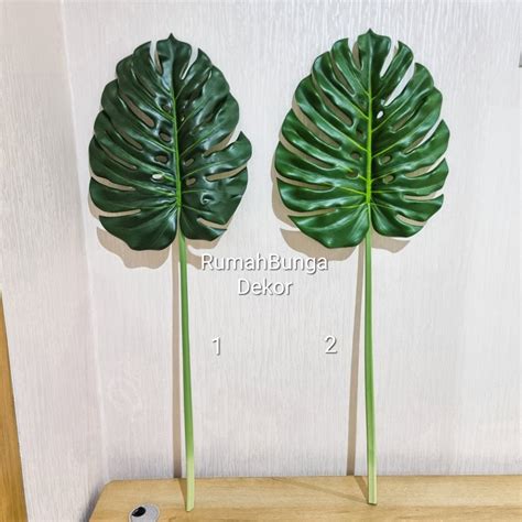 Jual Daun Monstera Deliciosa Jumbo Artificial Ada 2 Warna Shopee Indonesia