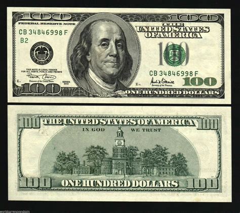 100 Dollar Bill Front And Back