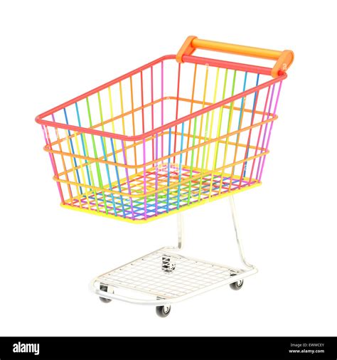 Colorful Shopping Cart Isolated Stock Photo Alamy