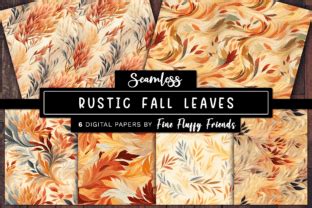 Rustic Fall Leaves Seamless Background Graphic by finefluffyfriends ...