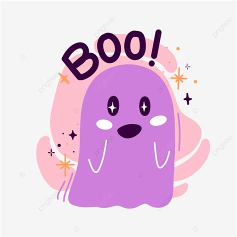 Cute Ghost Stickers Cute Ghost Halloween PNG Transparent Clipart