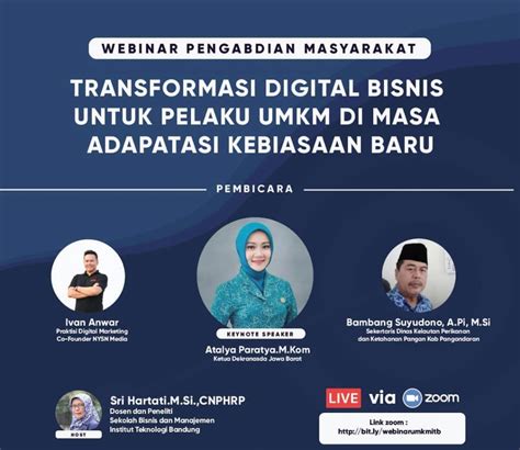 Webinar Pengmas Itb Bantu Umkm Tentukan Strategi Digitalisasi Di Masa