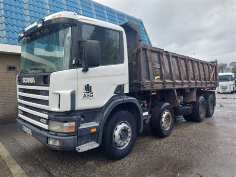 Scania P124C 420 4x4 E3 Wechselsystem Kipper Kran Wywrotka Truck1