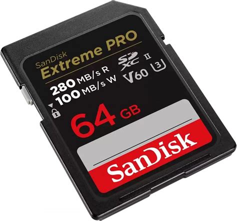 Sandisk Sdxc Extreme Pro 64gb 280mbs V60 Uhs Ii Foto Erhardt