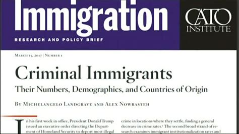 Alex Nowrastehs Co Written Paper “criminal Immigrants Their Numbers Demographics And