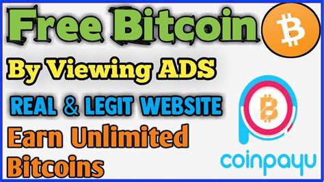 Coinpayu Earn Bitcoin Satoshi For Free I New Paid To Click Site Youtube