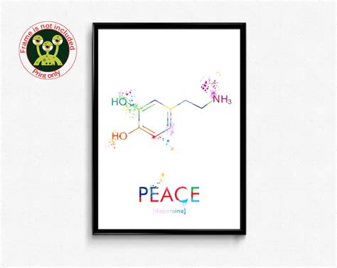 Serotonin Oxytocin Dopamine Molecule Poster Chemistry Wall Art