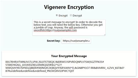 Encrypt and Decrypt messages with the Vigenere Encryption method