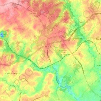 Middletown Township topographic map, elevation, terrain