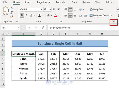 How To Split A Single Cell In Half In Excel Exceldemy