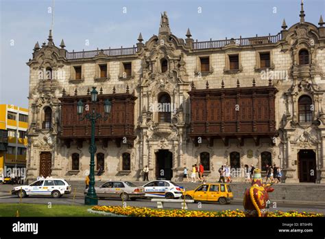 The Archbishop S Palace Lima Peru Stock Photo Alamy