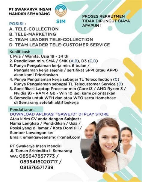 Lowongan Kerja Telecollection Telemarketing Team Leader