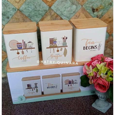 Jual Canister Informa Set Coffee Sugar Tea Canister Velvet Informa