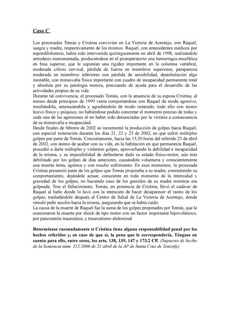 Practica 9 penal Paredes práctica 9 Caso C Los procesados Tomás y