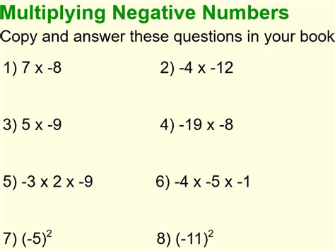 Rules For Dividing Negatives