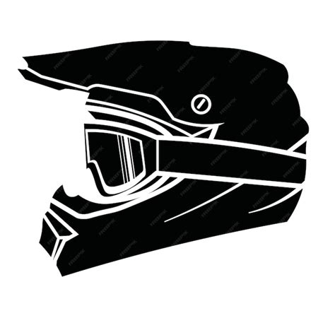 Premium Vector | Dirt bike helmet vector silhouette illustration