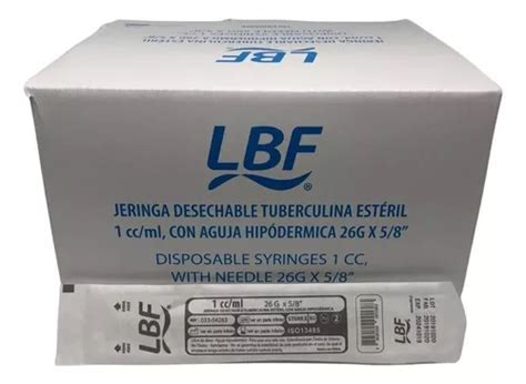 Jeringa Tuberculina Con Aguja De Ml G X Caja U Cuotas Sin