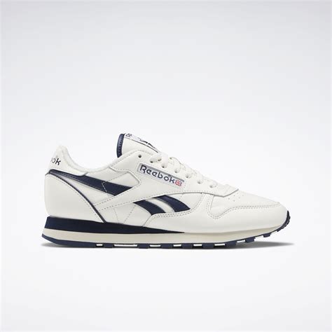 Classic Leather 1983 Vintage Shoes In Chalk Vector Navy Alabaster Reebok Official Uk