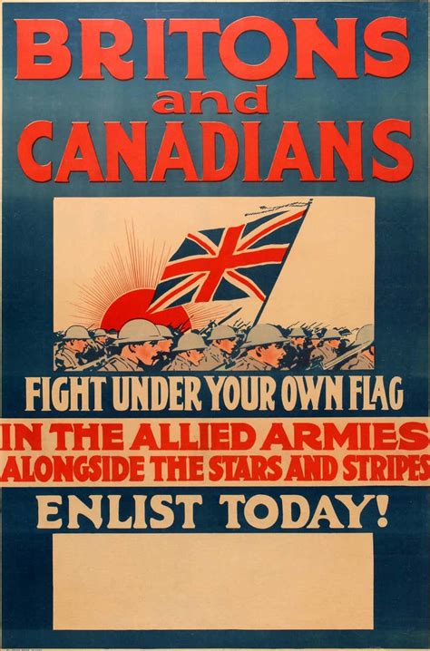 Original Vintage World War One Recruitment Poster WWI It's Our Flag ...