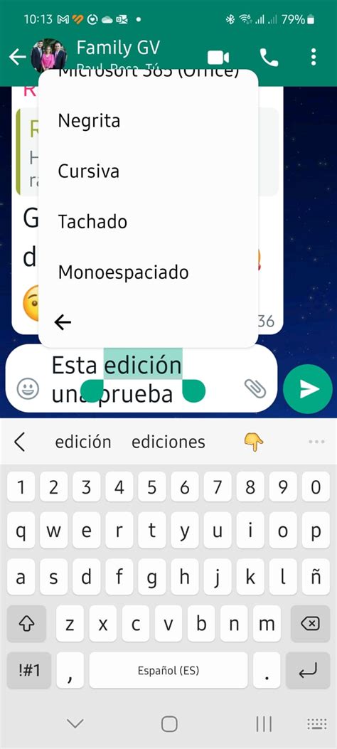 Cómo usar negrita cursiva y tachado en los mensajes de WhatsApp El