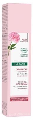 Klorane Crème Riche Apaisante à la Pivoine Bio 40 ml