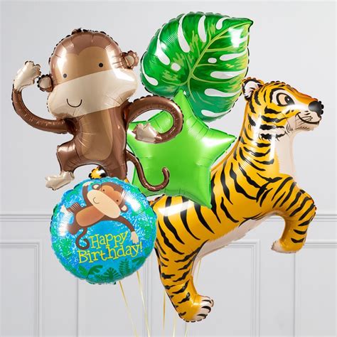 Jungle Inflated Crazy Balloon Bunch Jungle Balloons Bubblegum