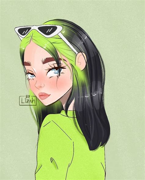 Billie Eilish Art In 2020 Billie Eilish Girls Cartoon Art Billie