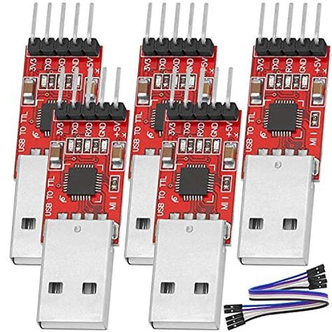 5 X Cp2102 Hw598 Usb To Ttl 5pin Serial Converter Adapter Module