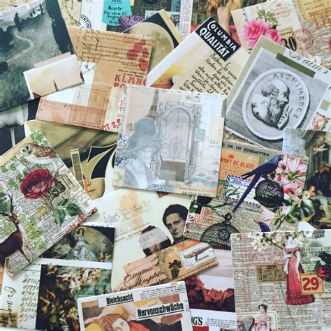 Vintage Collage Stickers, Antique Decoupage Stickers, Retro Floral Planner Stickers, Vintage ...