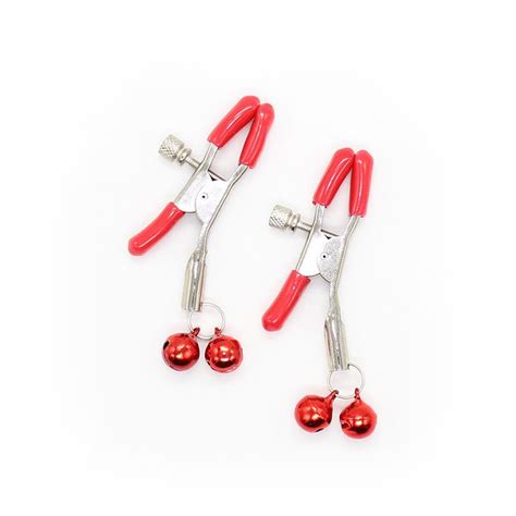 Pince téton clochettes rouges