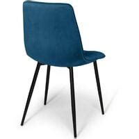 Lot De Chaises Mila En Velours Bleu Pour Salle Manger