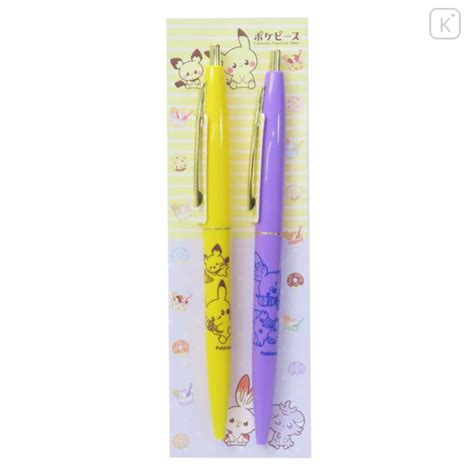 Japan Pokemon Gold Clip Ball Pen Set Sweets Shop Pokepeace Espurr