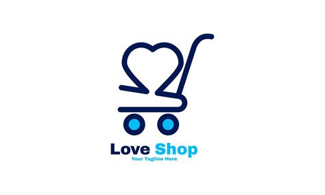 Abstract Love Shop Logo Design Vector Line Style 5535767 Vector Art At