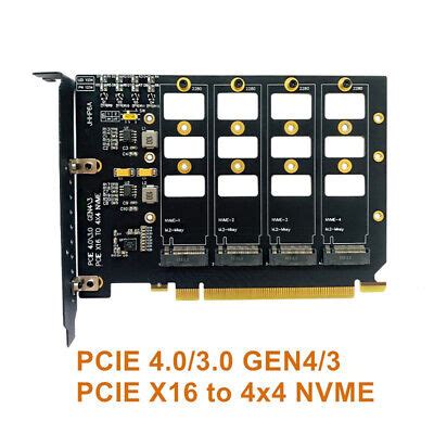 Quad Nvme Pcie Adapter Ports M Nvme Ssd To Pci E Gen X