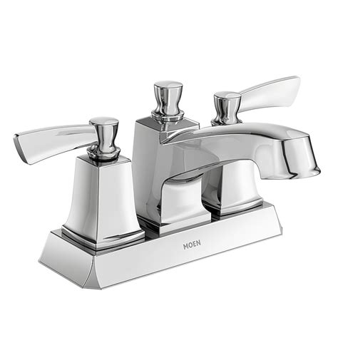 Moen Conway Chrome 4 In Centerset 2 Handle Watersense Bathroom Sink Faucet With Drain Ws84922 At