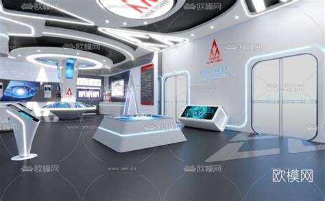 现代网络科技展厅3d模型下载id100196243dmax免费模型 欧模网