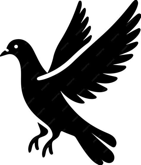 Premium Vector Silhouette Of A Pigeon Vector Illustration Black Icon