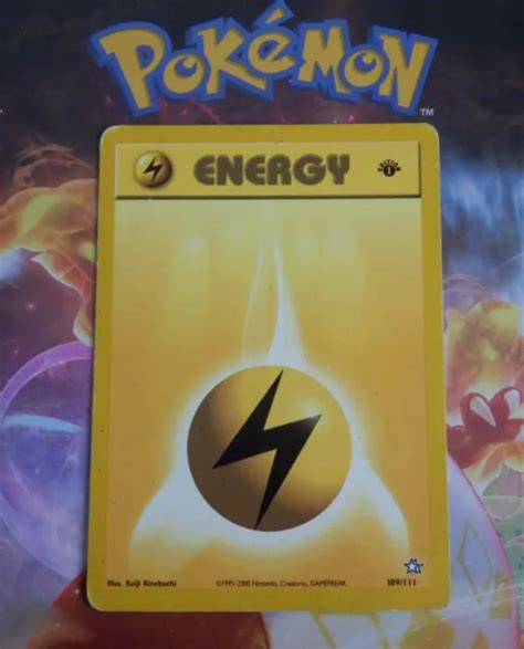 CARTE POKEMON WIZARD énergie ELECTRIQUE ed 1 109 111 Néo Genesis