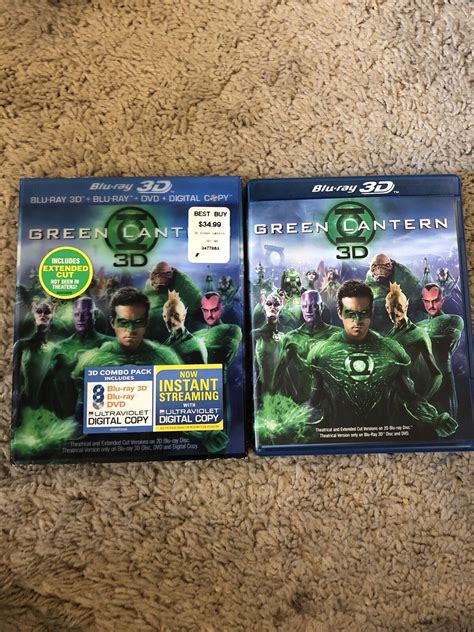 Green Lantern Extended Cut 3d Bluray Dvd Digital Sheet Lenticular