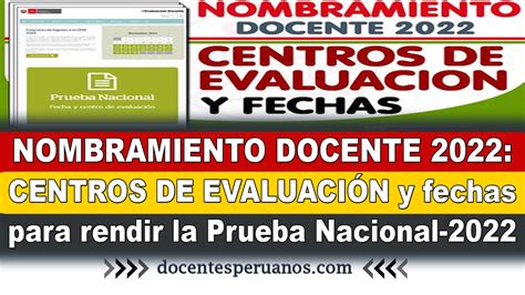 Nombramiento Docente Centros De Evaluaci N Y Fechas Para Rendir