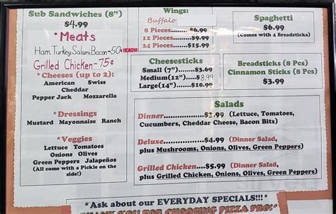 Pizza Pro Menu In Mart Texas Usa