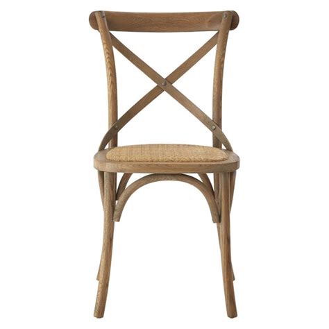 Brambly Cottage Abbigail Solid Wood Cross Back Dining Chair In Natural