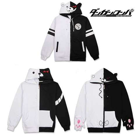 3Styles Anime Danganronpa Trigger Happy Havoc Monokuma Hoodie Cosplay Costume Hooded Jacket ...