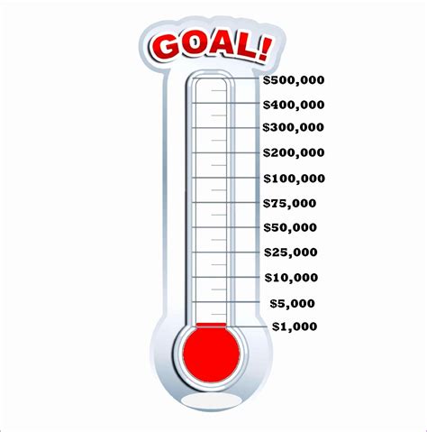 Goal Thermometer Excel Template