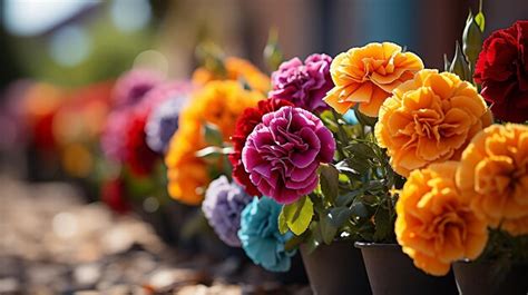 Premium Photo | Colorful Day of the Dead Marigold Flowers Border